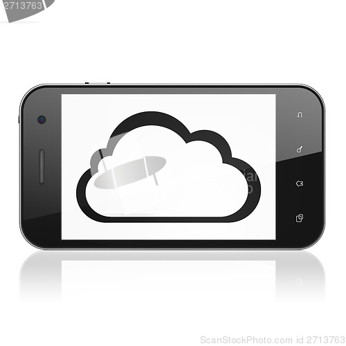 Image of Cloud computing concept: Cloud on smartphone