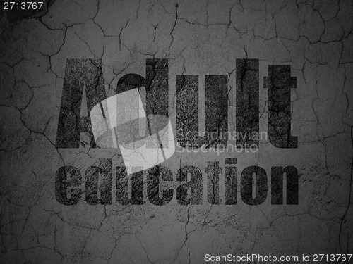 Image of Education concept: Adult Education on grunge wall background