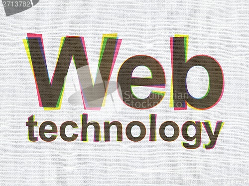 Image of Web design concept: Web Technology on fabric texture background