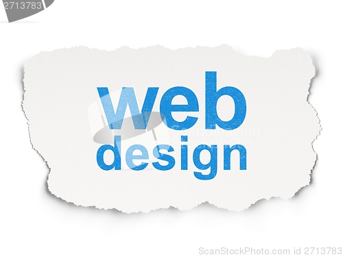 Image of Web design concept: Web Design on Paper background