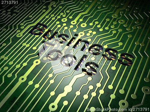 Image of Business concept: Business Tools on circuit board background