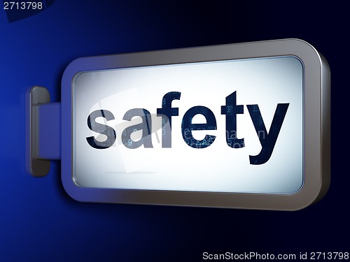 Image of Security concept: Safety on billboard background