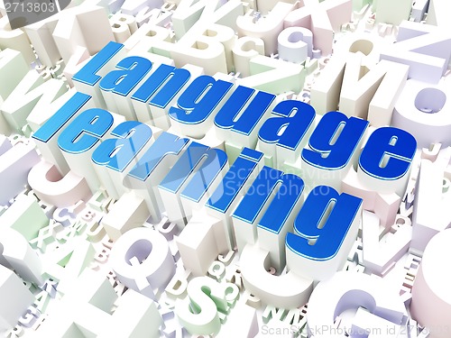 Image of Education concept: Language Learning on alphabet background