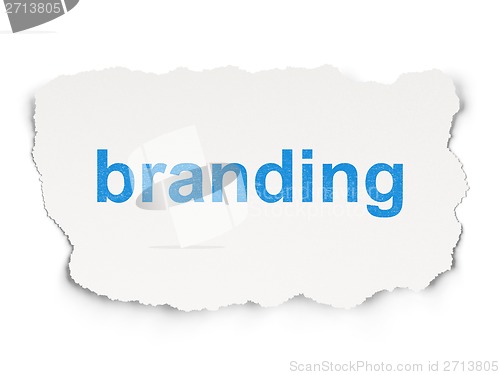 Image of Marketing concept: Branding on Paper background