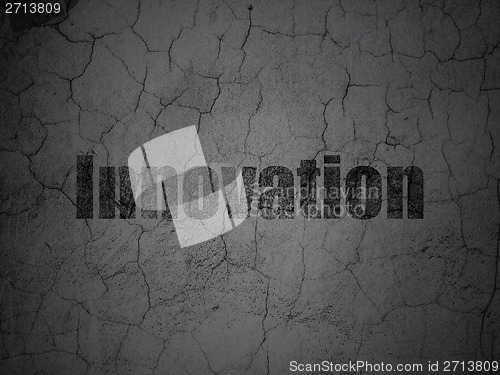 Image of Finance concept: Innovation on grunge wall background