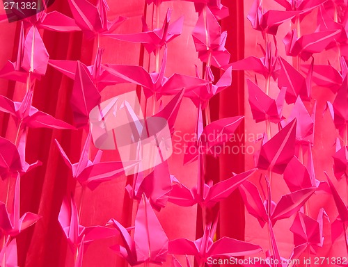 Image of Pink origami background