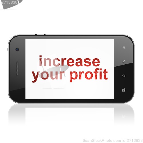 Image of Finance concept: Increase Your profit on smartphone