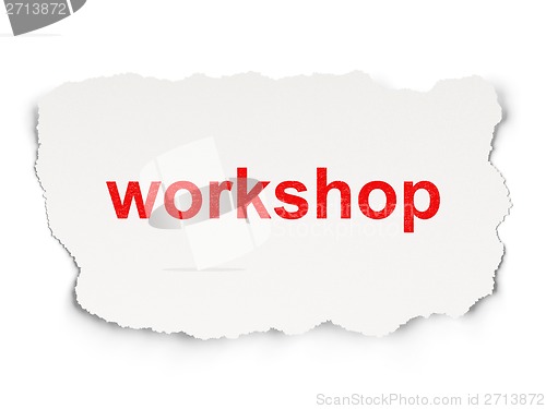 Image of Education concept: Workshop on Paper background