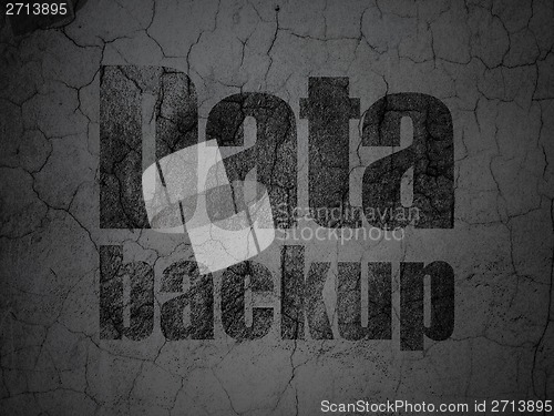 Image of Information concept: Data Backup on grunge wall background