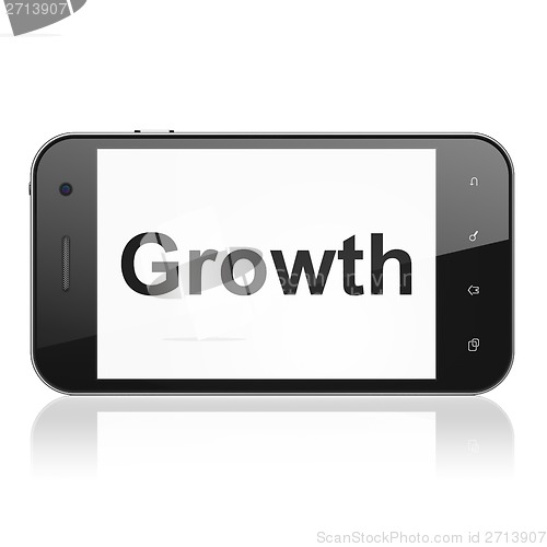 Image of Business concept: Growth on smartphone