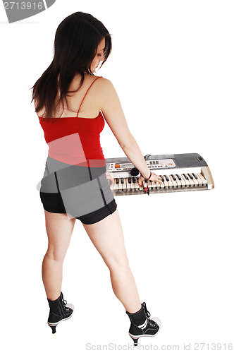 Image of Girl with keyboard.