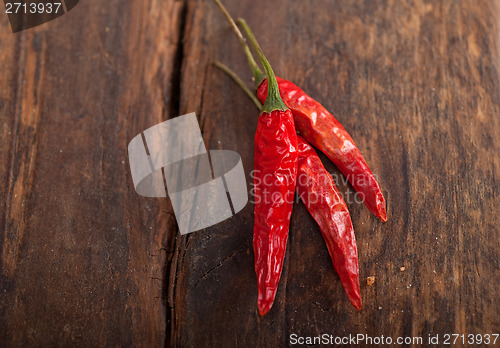 Image of dry red chili peppers 