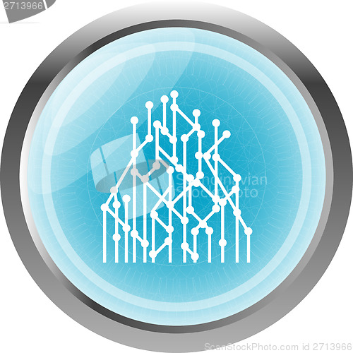 Image of Modern infographic template. web icon button isolated on white
