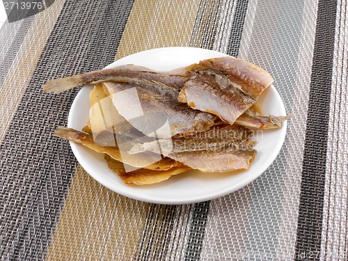 Image of Delicious fish on white plate