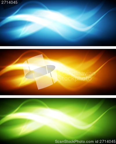 Image of Colorful waves banners