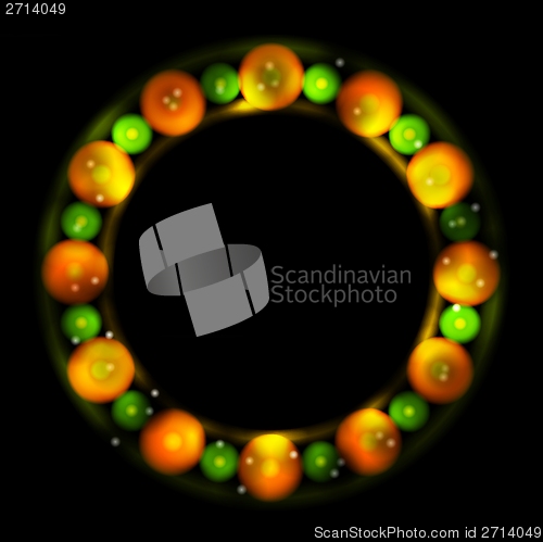 Image of Shiny vector circle abstract background