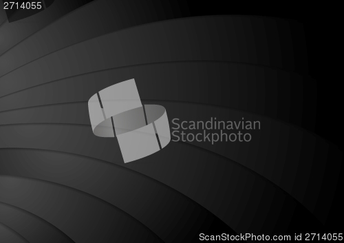 Image of Abstract black waves background