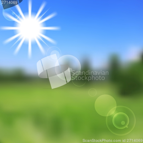 Image of Sunny vector nature abstract design. Gradient mesh