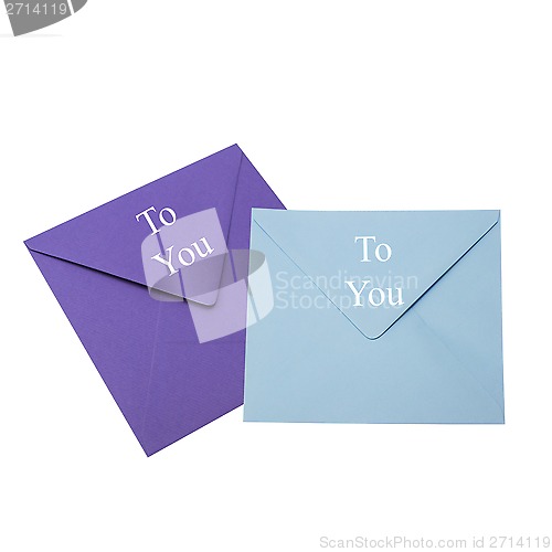 Image of Purple and Blue Envelope