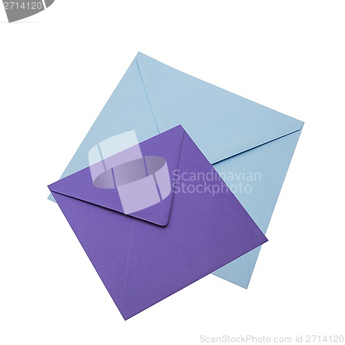 Image of Purple and Blue Envelope