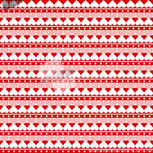 Image of Seamless Hearts Pattern