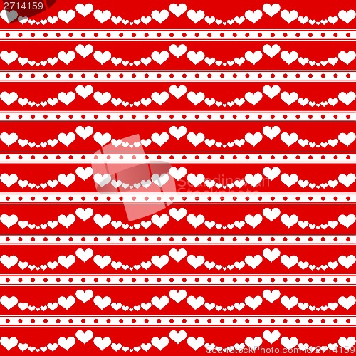 Image of Seamless Hearts Pattern