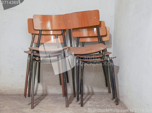 Image of Piled chairs