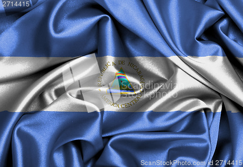 Image of Satin flag, three dimensional render