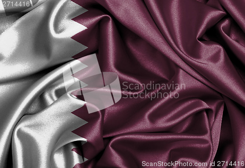 Image of Satin flag, three dimensional render