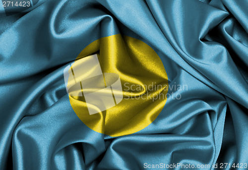 Image of Satin flag, three dimensional render