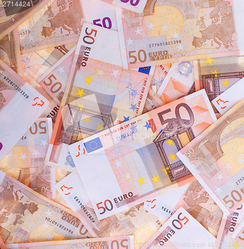 Image of 50 Euro, seamless background