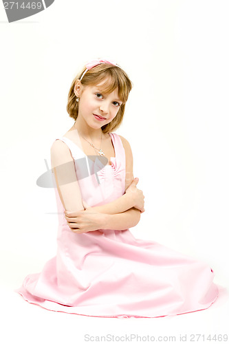 Image of Studio portrait of young beautiful girl