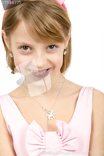 Image of Studio portrait of young beautiful girl