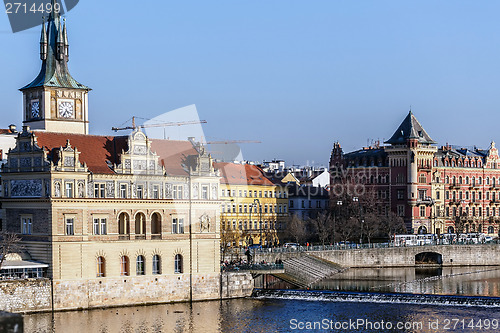 Image of View to the Prague Old Town (Smetanovo Nabrezi)