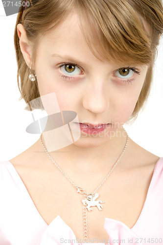 Image of Studio portrait of young beautiful girl