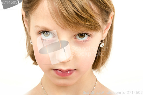 Image of Studio portrait of young beautiful girl