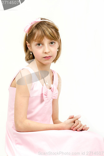 Image of Studio portrait of young beautiful girl