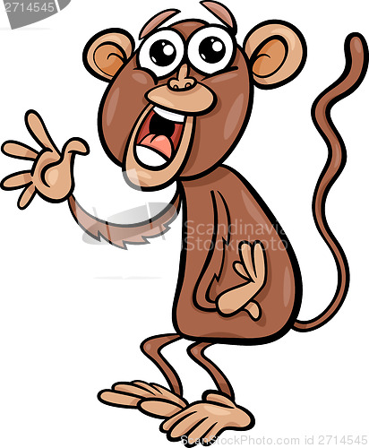 Image of funny monkey cartoon illustration
