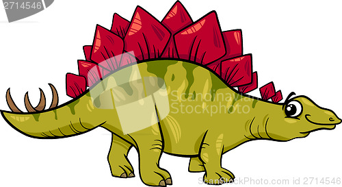 Image of stegosaurus dinosaur cartoon illustration