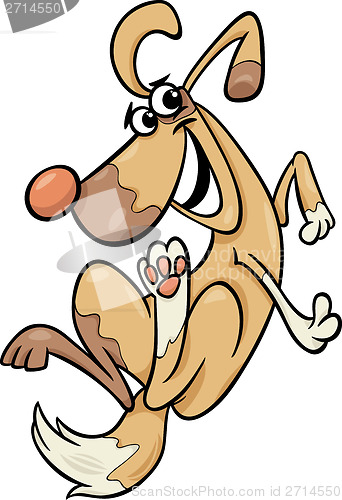 Image of funny dog cartoon illustration