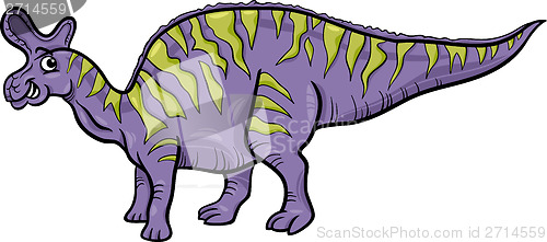 Image of lambeosaurus dinosaur cartoon illustration