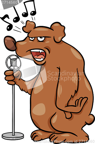 Image of singing bear cartoon illustration