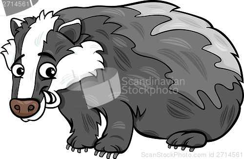 Image of badger animal cartoon illustration