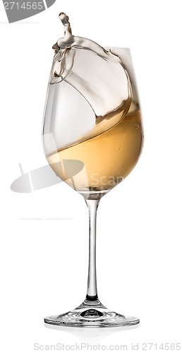 Image of Moving of alcohol in a glass