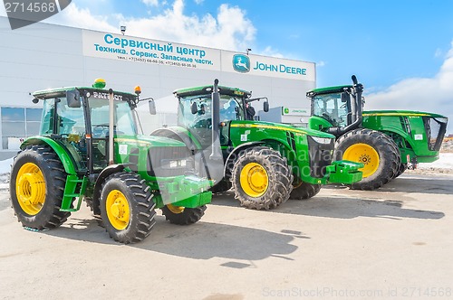 Image of Agricultural machinery exhibition. Tyumen. Russia