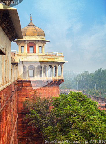 Image of Asian style tower, Red ford, Agra, India