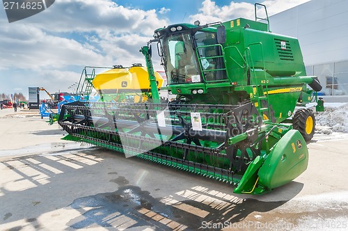 Image of Agricultural machinery exhibition. Tyumen. Russia