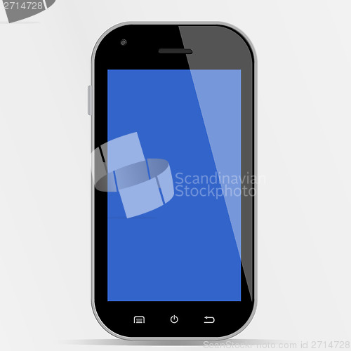 Image of Smartphone with blue display