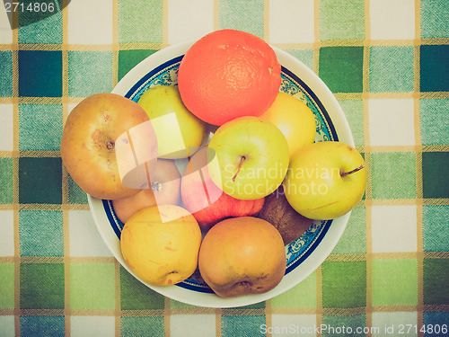 Image of Retro look Fruits picture