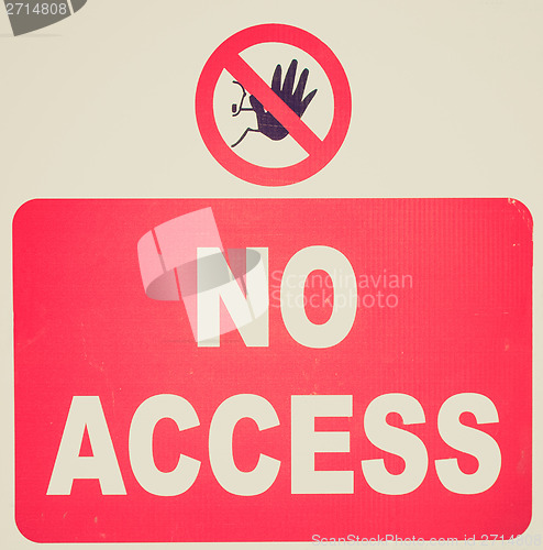 Image of Retro look No access sign